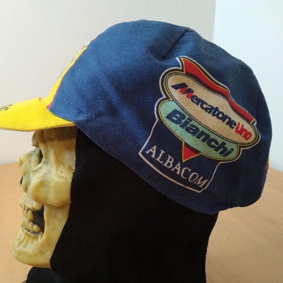 Asics Bianchi Mercatone Uno Albacom Cycling Hat Cap - Picture 3 of 8